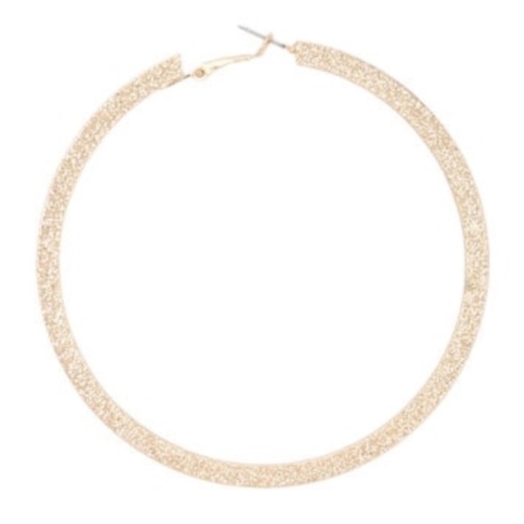 New Textured Hoop Earrings Gold - Picture 2 of 9